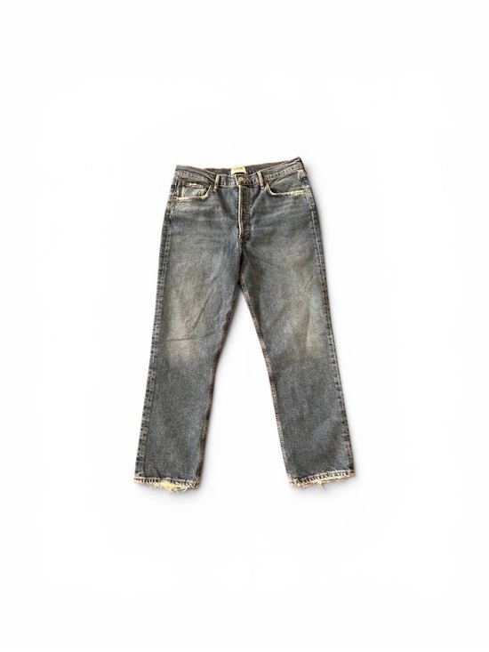 Agolde Denim - Agolde Washed Blue Slim Straight Jeans